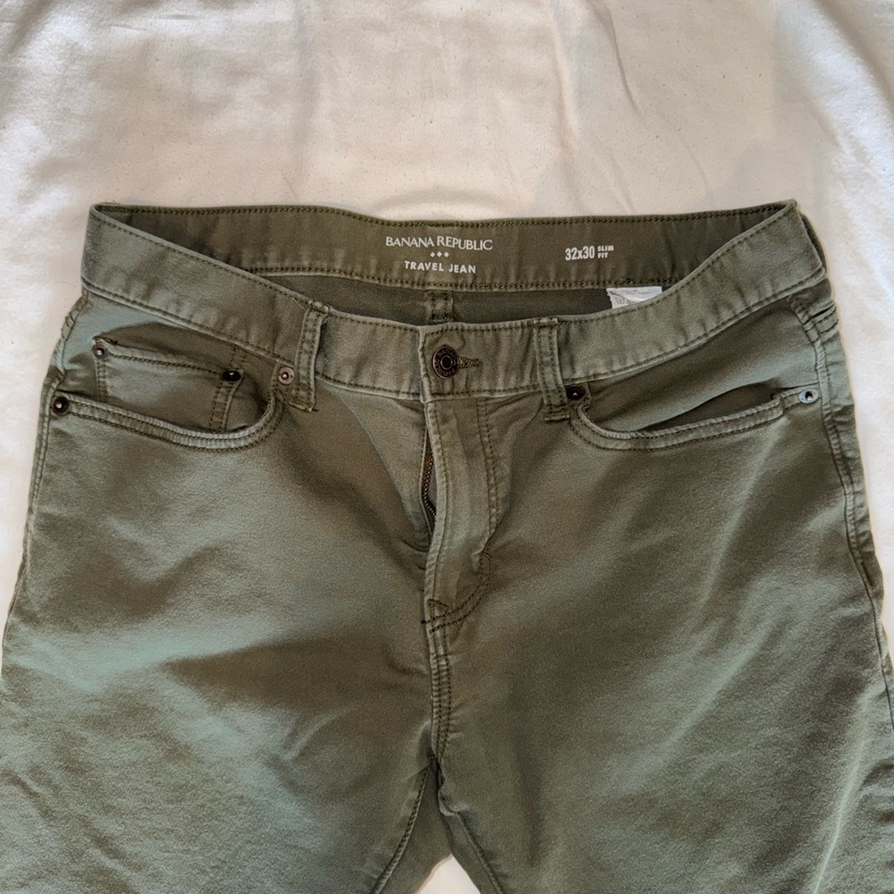Banana Republic Olive Green Slim Jeans Modern Fit - Picture 2 of 4